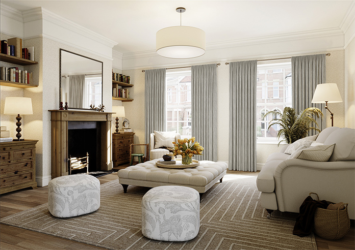 Clarendon, Serene Grey - Made to Measure Curtains - Image 7
